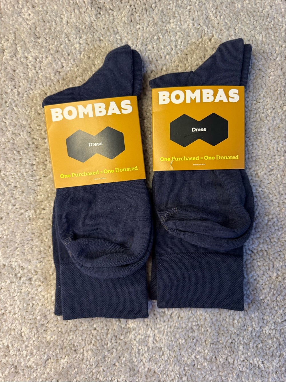 Bombas Men's Dress Socks in Dark Navy 2 Pair